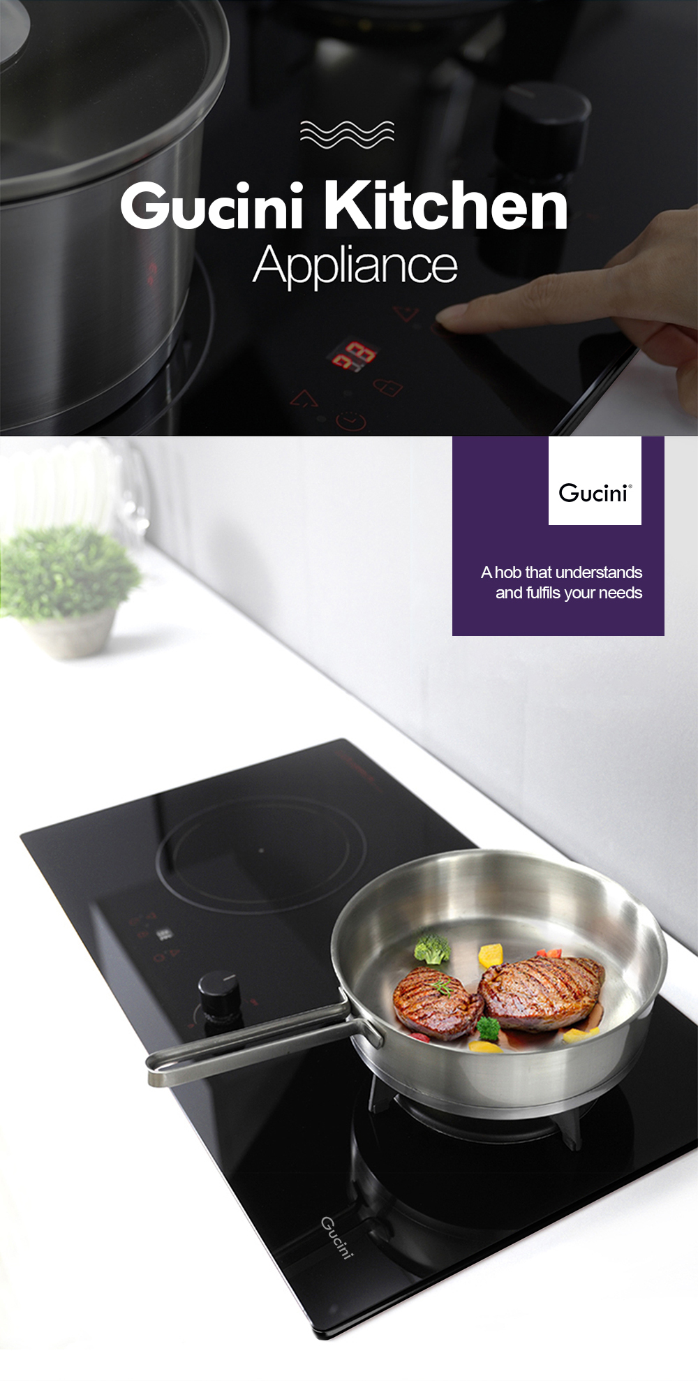 GCHUZ045A Dual GasInduction Hob