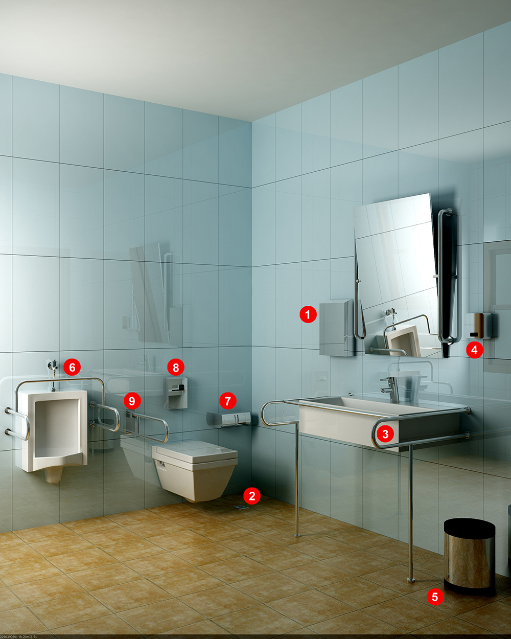 Handicap Toilet Sample (Design A)